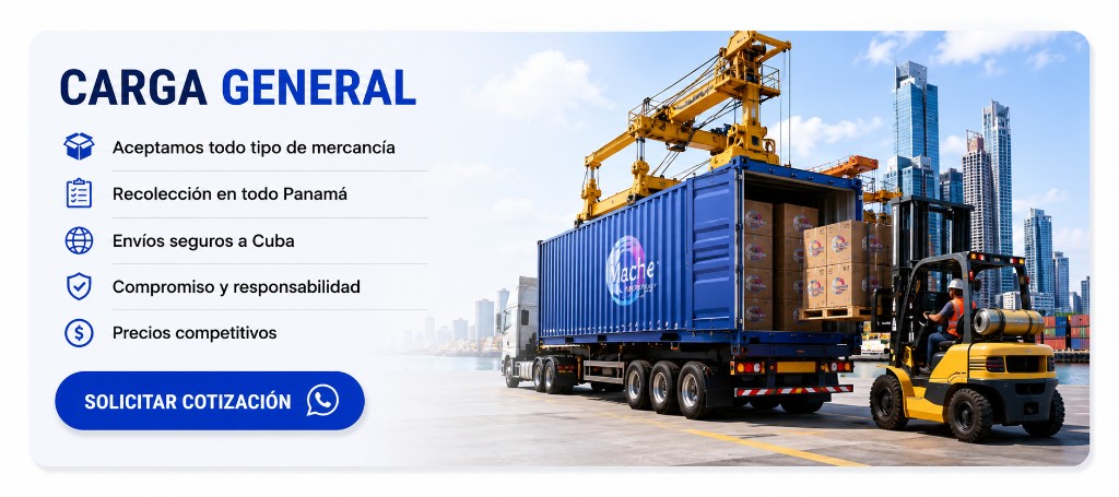 Carga general — envíos seguros a Cuba
