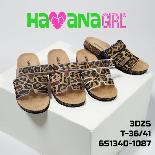 [6S1340-1087] Sandalias Estilo Hermes con Animal Print 