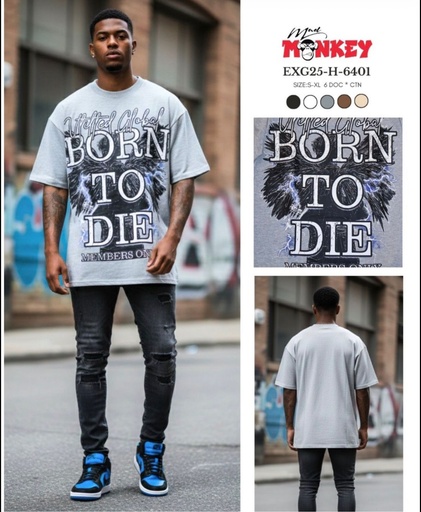 [EXG25-H-6401] Pullover de Hombre Oversize BornToDie